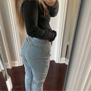 Princess Polly one sided ripped jeans